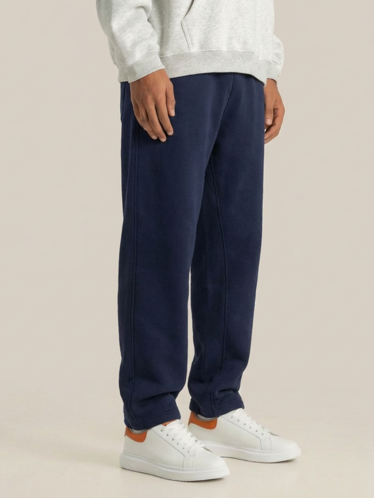Fleece Oversized Marineblaue Jogginghose